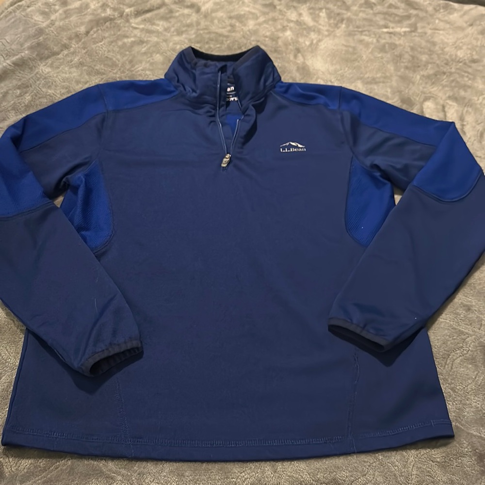 L.L Bean Blue Quarter Zip size M 10/12